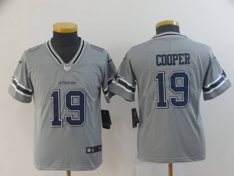 Dallas Cowboys Kids COOPER #19 Grey Inverted Legend NFL Jersey