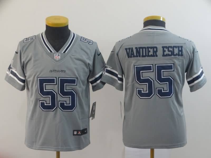Dallas Cowboys Kids VANDER ESCH #55 Grey Inverted Legend NFL Jersey
