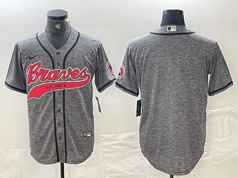 Atlanta Braves Grey MLB Jersey 03