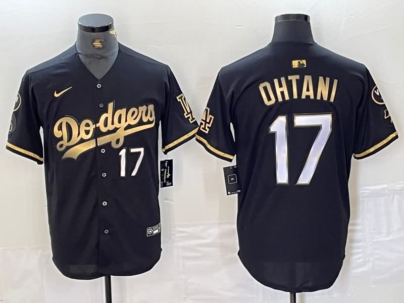 Los Angeles Dodgers Black Gold MLB Jersey 03