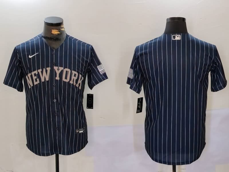 New York Yankees Dark Blue MLB Jersey 06