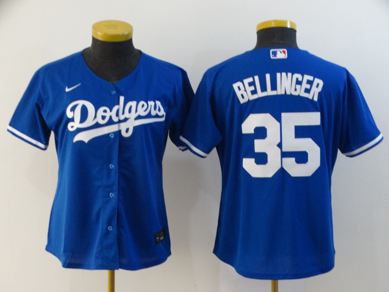 Los Angeles Dodgers BELLINGER #35 Blue Women MLB Jersey