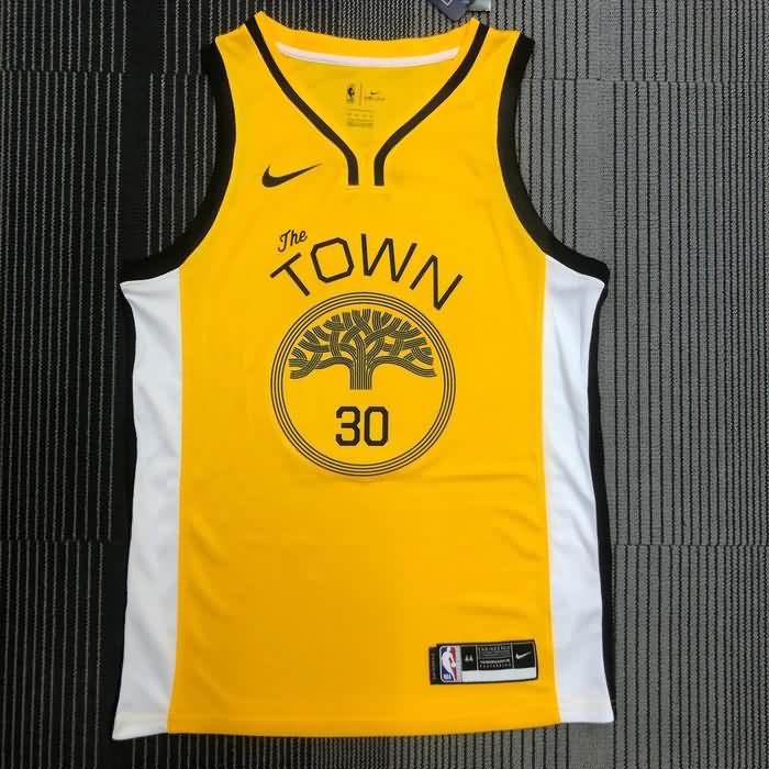 Golden State Warriors Yellow Basketball Jersey (Hot Press)