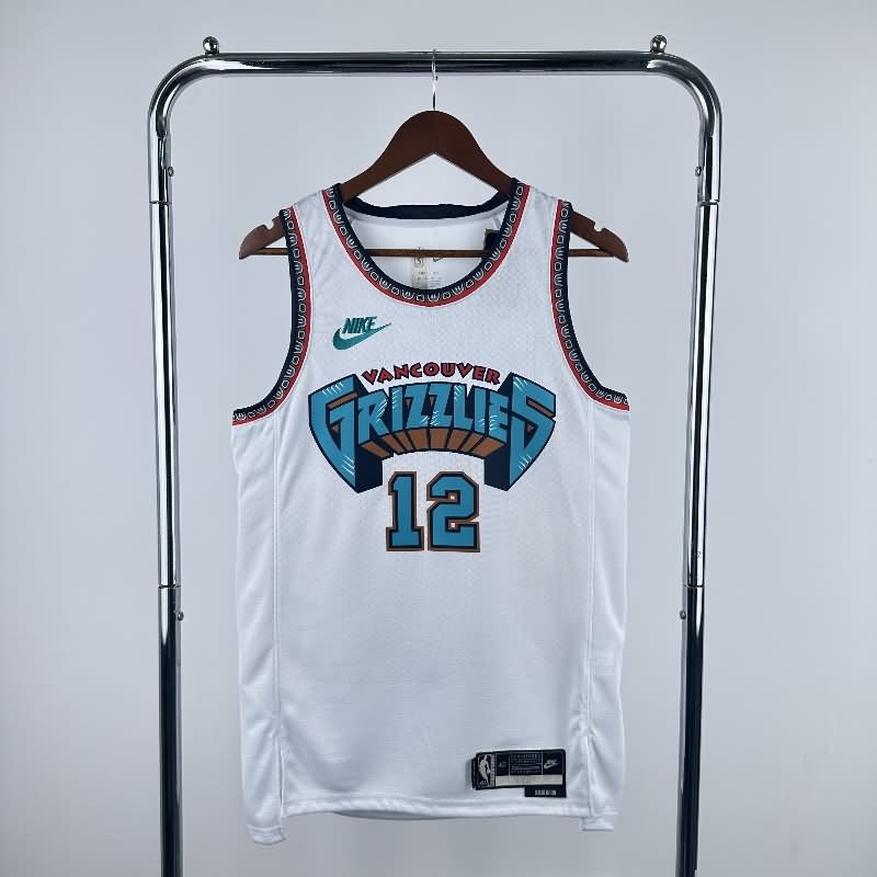 Memphis Grizzlies 24/25 White Classics Basketball Jersey (Hot Press)