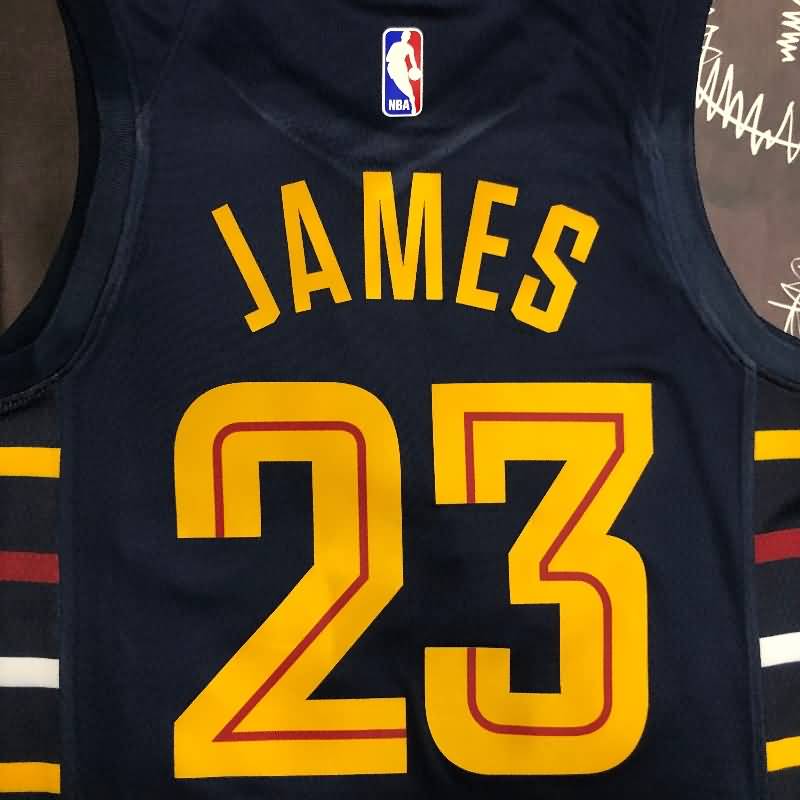 Cleveland Cavaliers JAMES #23 Dark Blue City Basketball Jersey (Hot Press)