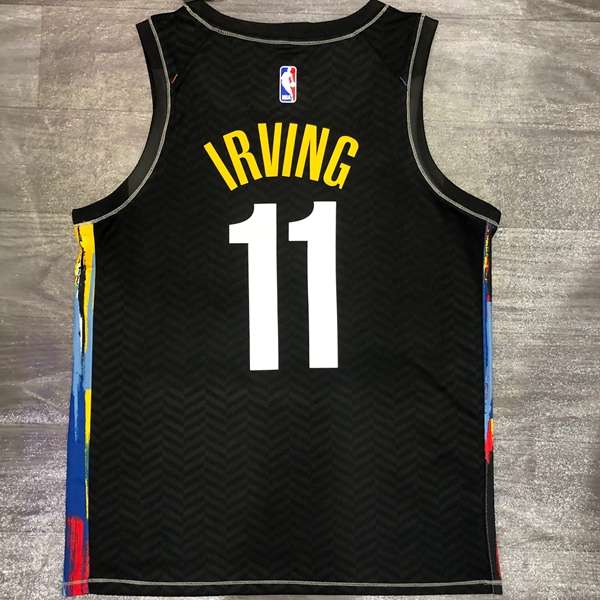 Brooklyn Nets 20/21 IRVING #11 Black City Basketball Jersey