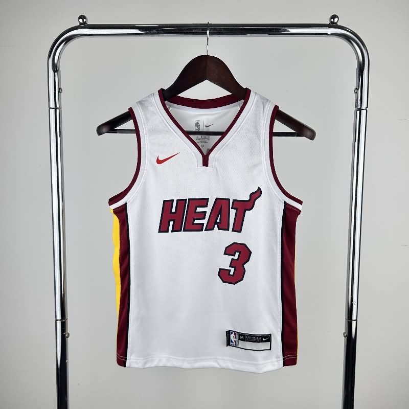 Miami Heat Black White Youth NBA Jersey (Hot Press)