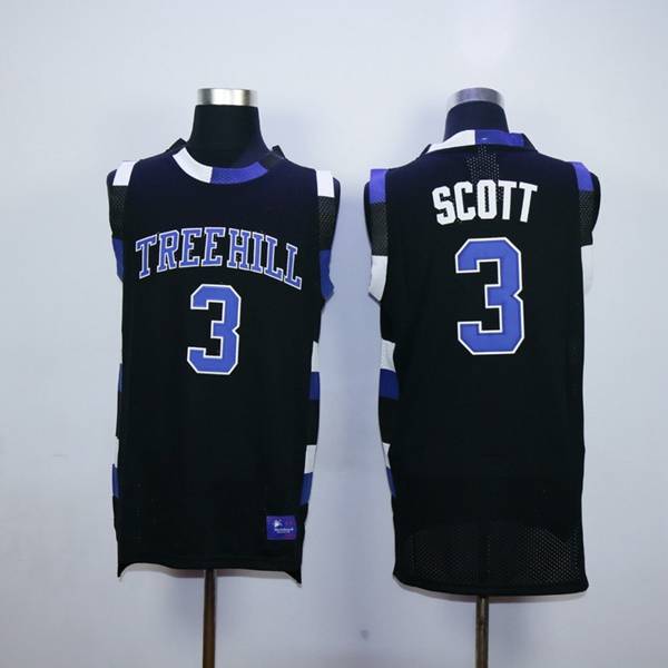 Movie SCOTT #3 Black Basketball Jersey (Stitched)