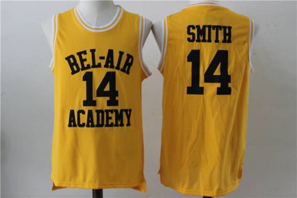 Movie SMITH #14 Yellow Basketball Jersey (Stitched)