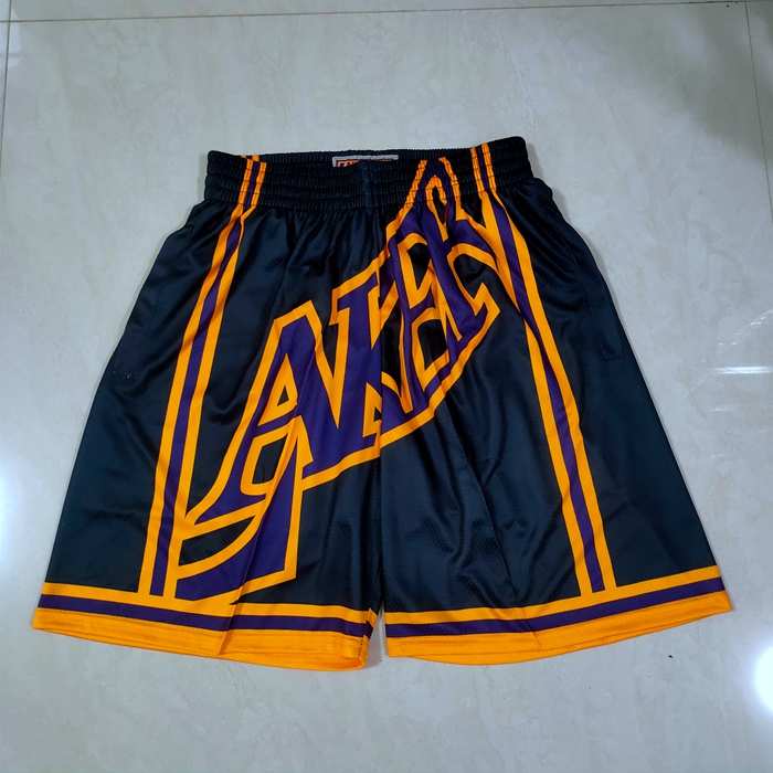 Los Angeles Lakers Mitchell&Ness Black Basketball Shorts