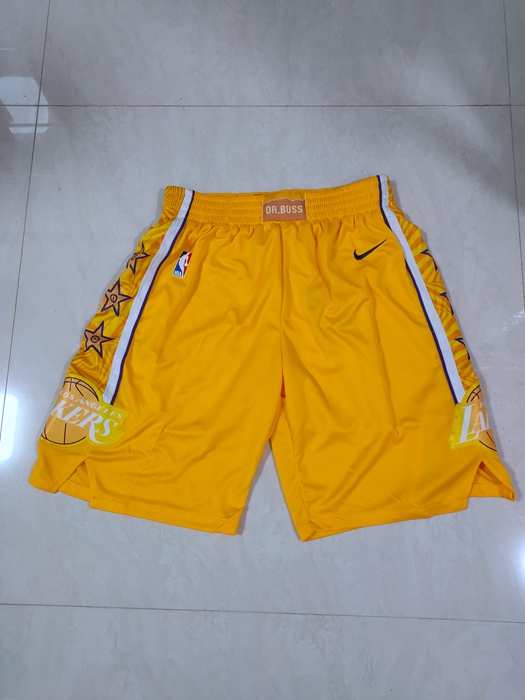 Los Angeles Lakers Yellow City Basketball Shorts
