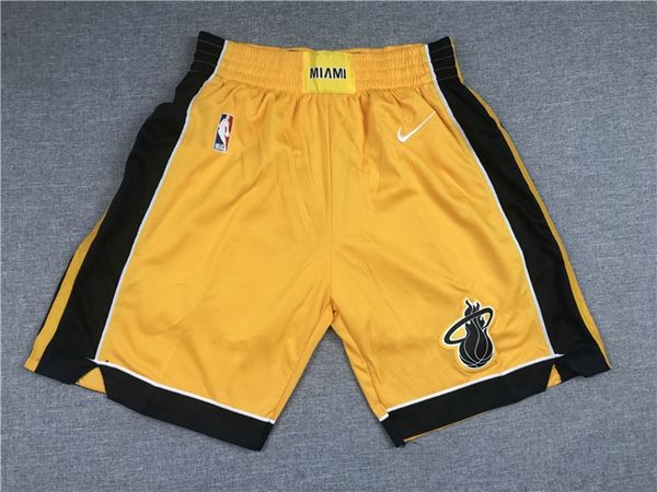 Miami Heat Yellow Basketball Shorts
