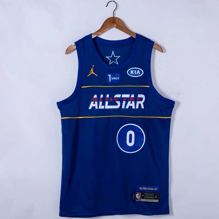 2021 All Star TATUM #0 Blue Basketball Jersey (Stitched)