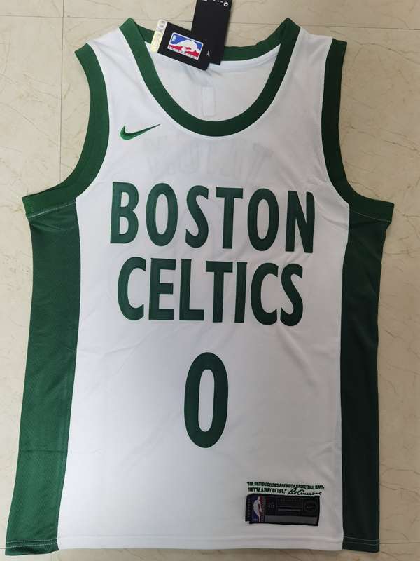 Boston Celtics 20/21 TATUM #0 White City Basketball Jersey (Stitched)