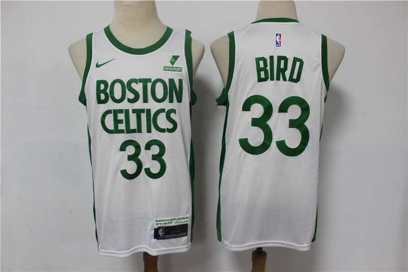 Boston Celtics 20/21 BIRD #33 White City Basketball Jersey (Stitched)