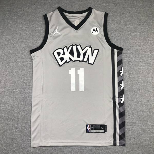 Brooklyn Nets 20/21 IRVING #11 Grey AJ Basketball Jersey (Stitched)