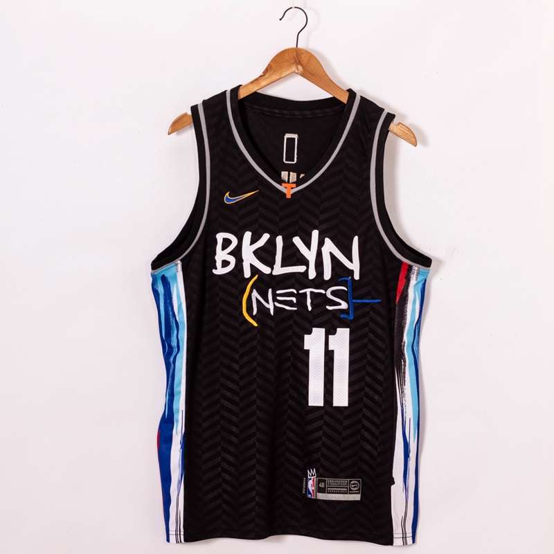 Brooklyn Nets 20/21 IRVING #11 Black City Basketball Jersey (Stitched)