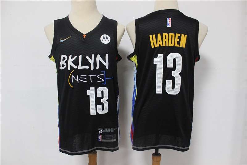 Brooklyn Nets 20/21 HARDEN #13 Black City Basketball Jersey (Stitched)