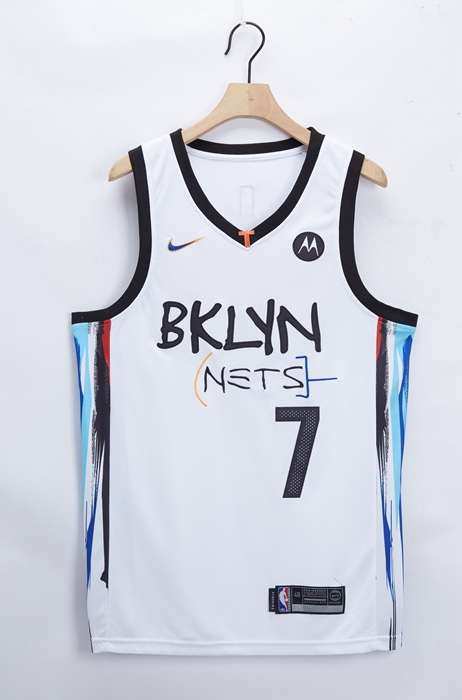 Brooklyn Nets 20/21 DURANT #7 White City Basketball Jersey (Stitched) 02