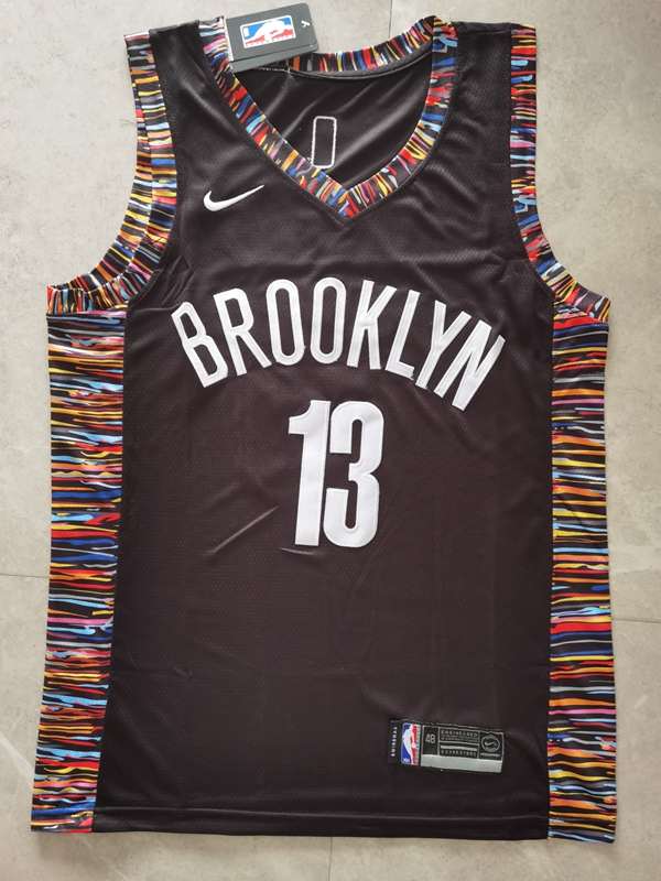 Brooklyn Nets 2020 HARDEN #13 Black City Basketball Jersey (Stitched)