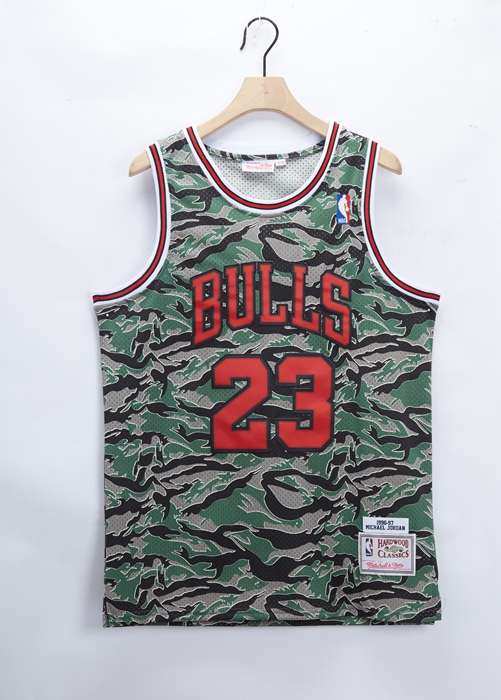 Chicago Bulls 96/97 JORDAN #23 Camouflage Classics Basketball Jersey (Stitched)