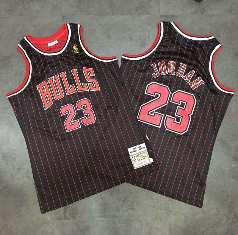 Chicago Bulls 97/98 JORDAN #23 Black Classics Basketball Jersey (Closely Stitched)