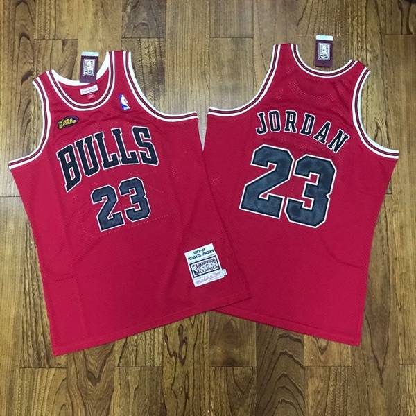Chicago Bulls 97/98 JORDAN #23 Red Finals Classics Basketball Jersey (Closely Stitched)