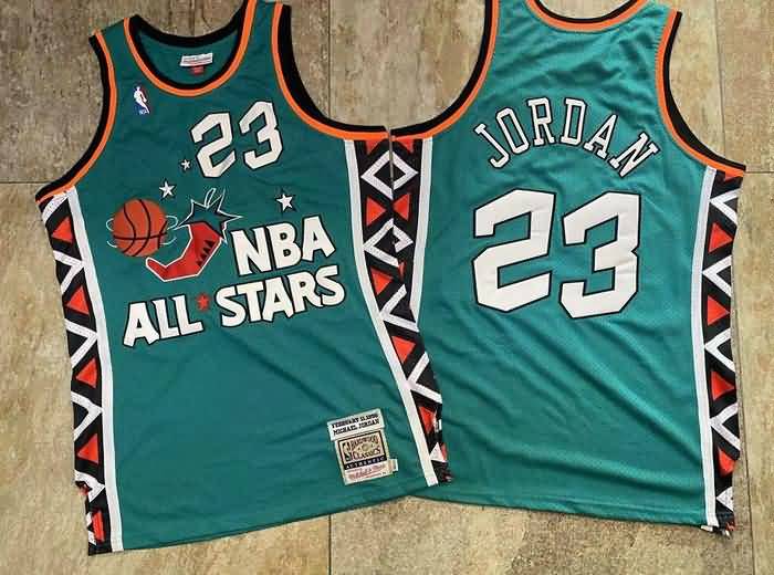 1996 Chicago Bulls #23 JORDAN Green ALL-STAR Classics Basketball Jersey (Closely Stitched)