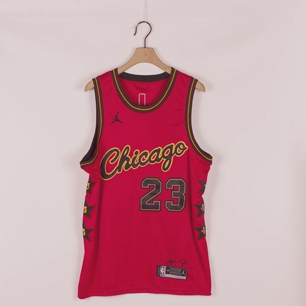 Chicago Bulls JORDAN #23 Red AJ Basketball Jersey (Stitched)