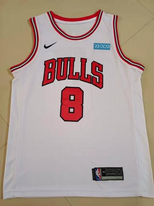 Chicago Bulls #8 LAVINE White Basketball Jersey (Stitched)