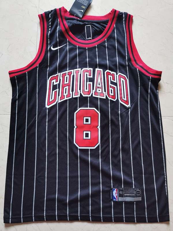 Chicago Bulls LAVINE #8 Black Classics Basketball Jersey (Stitched) 02