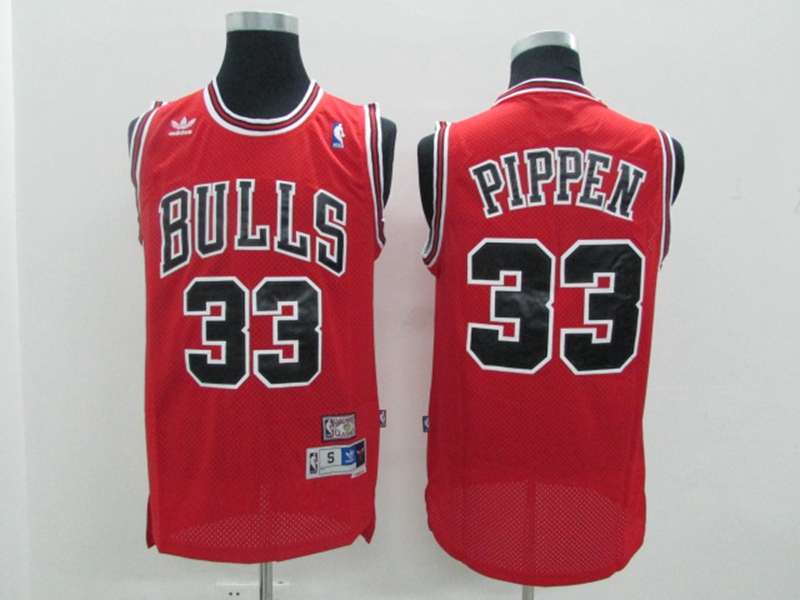 Chicago Bulls PIPPEN #33 Red Classics Basketball Jersey (Stitched)