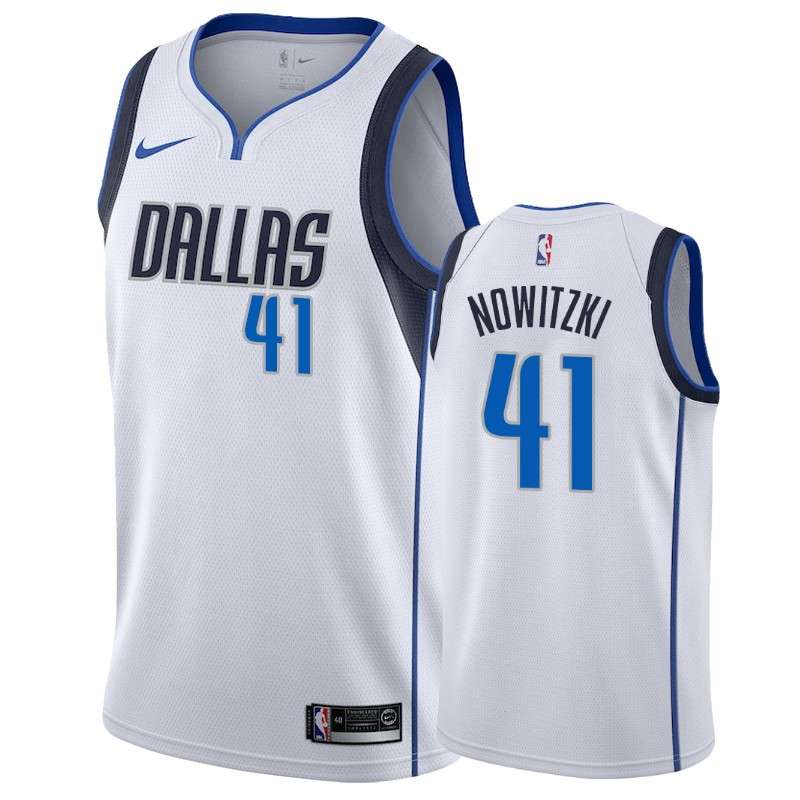 Dallas Mavericks 20/21 NOWITZKI #41 White Basketball Jersey (Stitched)