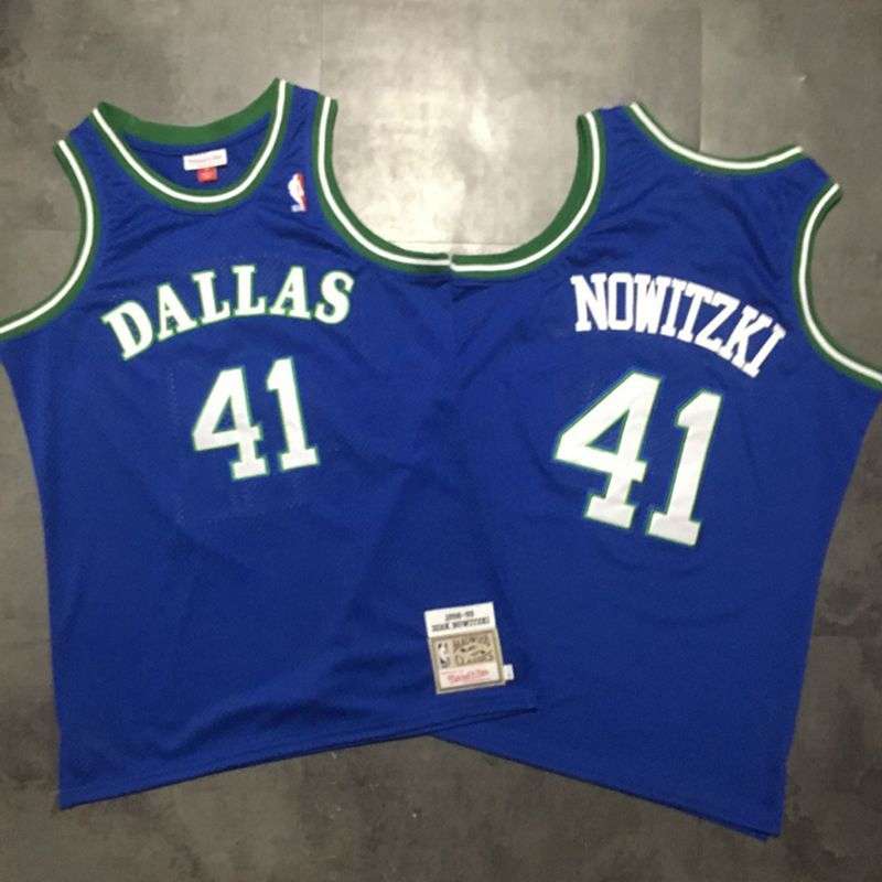 Dallas Mavericks 98/99 NOWITZKI #41 Blue Classics Basketball Jersey (Closely Stitched)