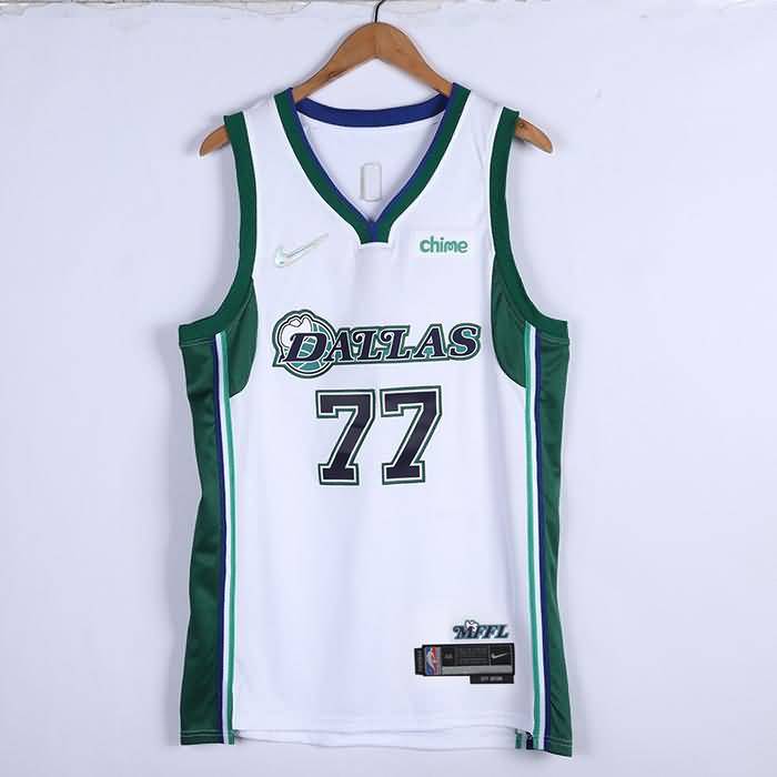 Dallas Mavericks 21/22 DONCIC #77 White City Basketball Jersey (Stitched)