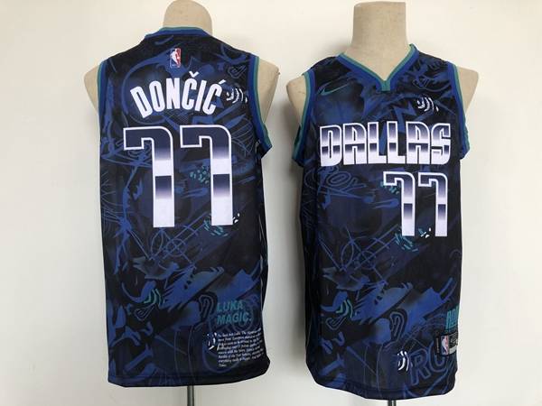 Dallas Mavericks DONCIC #77 Dark Blue MVP Basketball Jersey (Stitched)