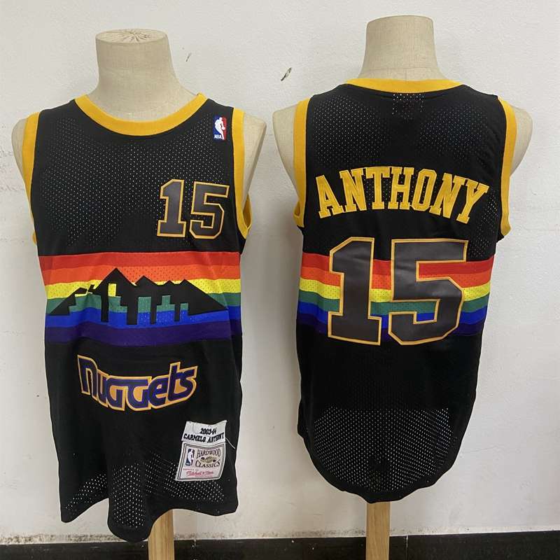 Denver Nuggets 03/04 ANTHONY #15 Black Classics Basketball Jersey (Stitched)