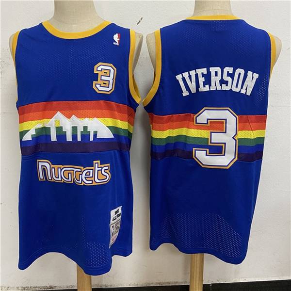 Denver Nuggets 06/07 IVERSON #3 Blue Classics Basketball Jersey (Stitched)