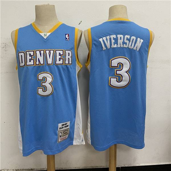 Denver Nuggets 06/07 IVERSON #3 Light Blue Classics Basketball Jersey (Stitched)