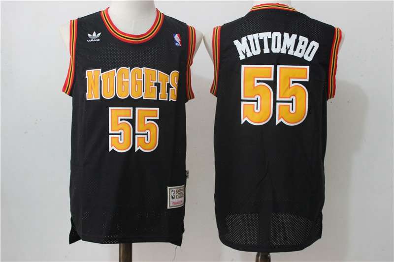 Denver Nuggets MUTOMBO #55 Black Classics Basketball Jersey (Stitched)