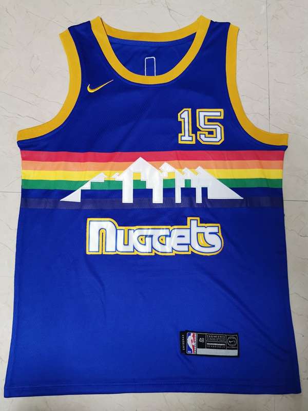 Denver Nuggets ANTHONY #15 Blue Classics Basketball Jersey (Stitched)