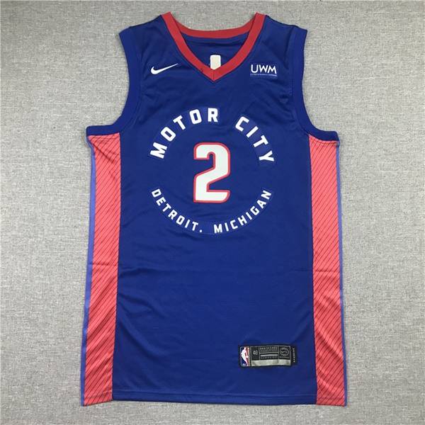 Detroit Pistons 20/21 CUNNINGHAM #2 Blue City Basketball Jersey (Stitched)