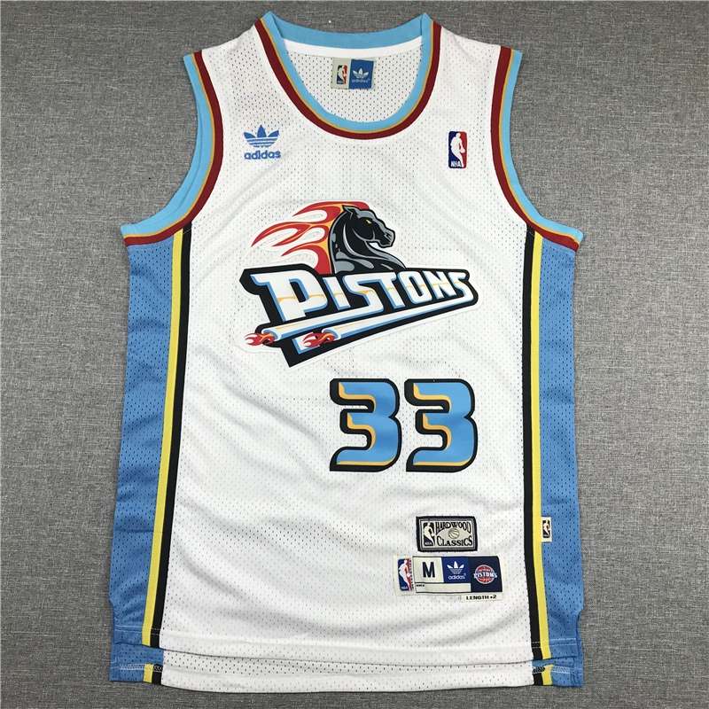 Detroit Pistons HILL #33 White Classics Basketball Jersey (Stitched)