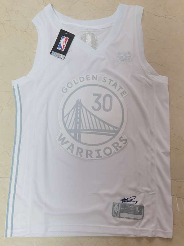 Golden State Warriors 2020 CURRY #30 White MVP Basketball Jersey (Stitched)