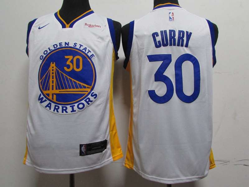 Golden State Warriors 2020 CURRY #30 White Basketball Jersey (Stitched)