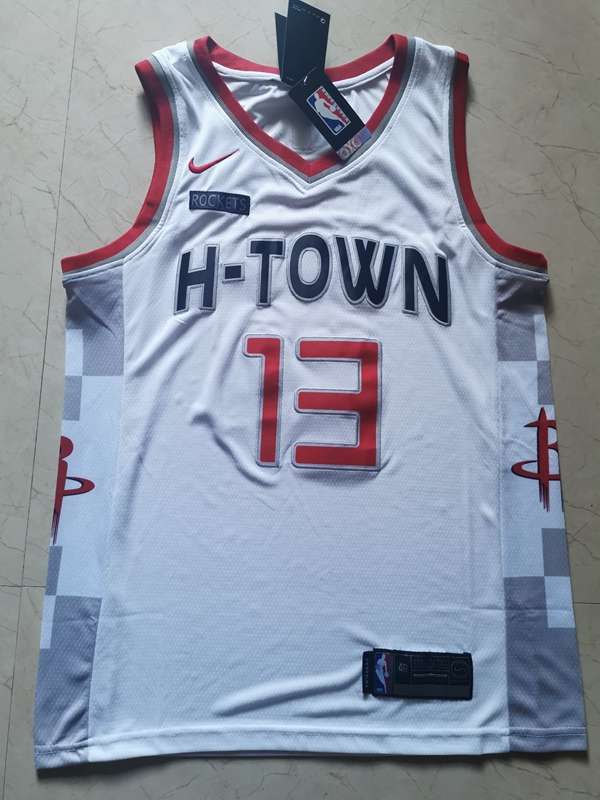 Houston Rockets 2020 HARDEN #13 White City Basketball Jersey (Stitched)