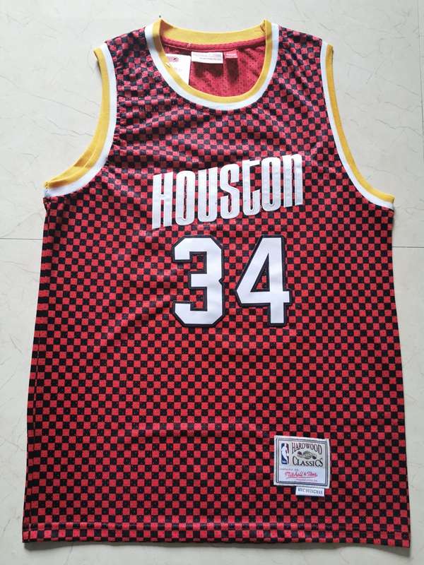 Houston Rockets OLAJUWON #34 Red Classics Basketball Jersey (Stitched)