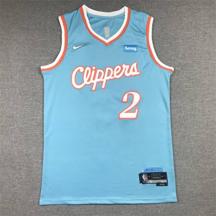 Los Angeles Clippers 21/22 LEONARD #2 Blue City Basketball Jersey (Stitched)