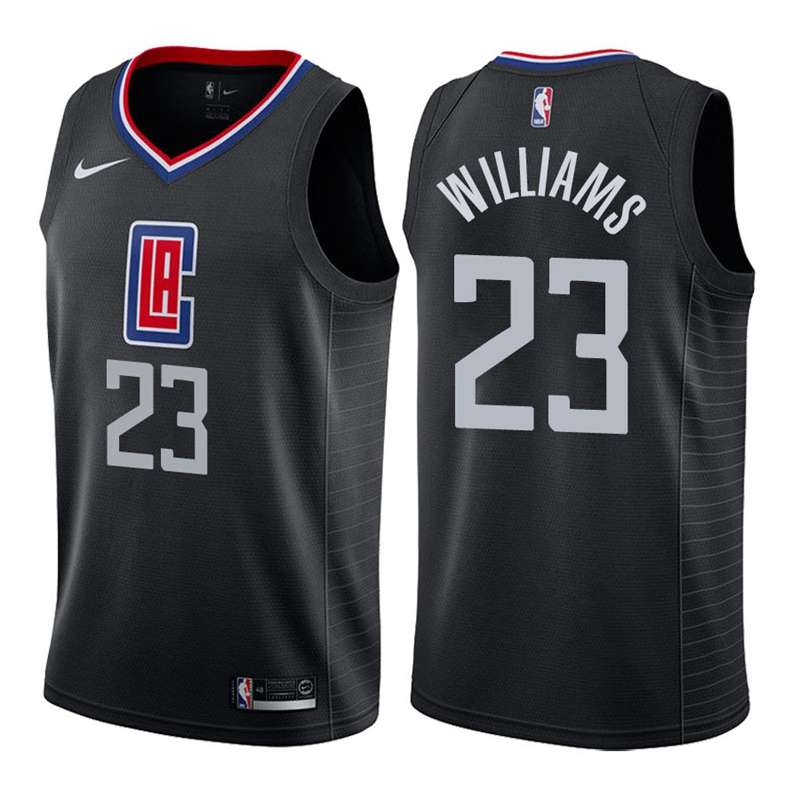 Los Angeles Clippers WILLIAMS #23 Black Basketball Jersey (Stitched)