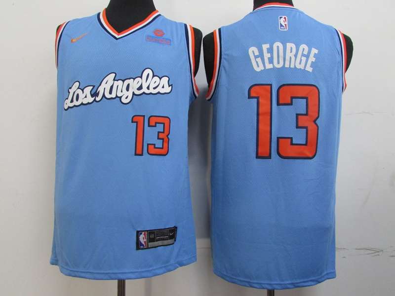Los Angeles Clippers GEORGE #13 Blue Basketball Jersey (Stitched) 02